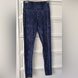 Victoria's Secret Dark Blue Snake Print Leggings